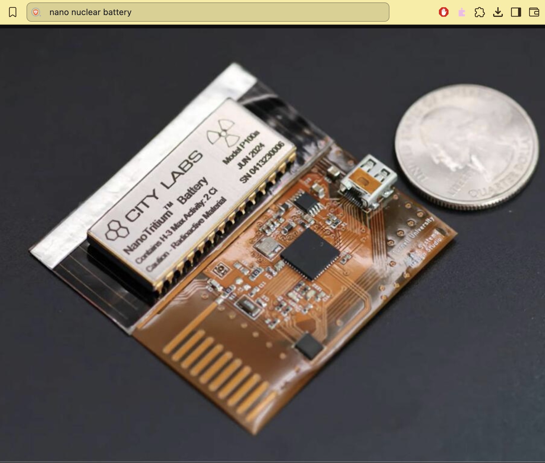 nuclear battery nano size